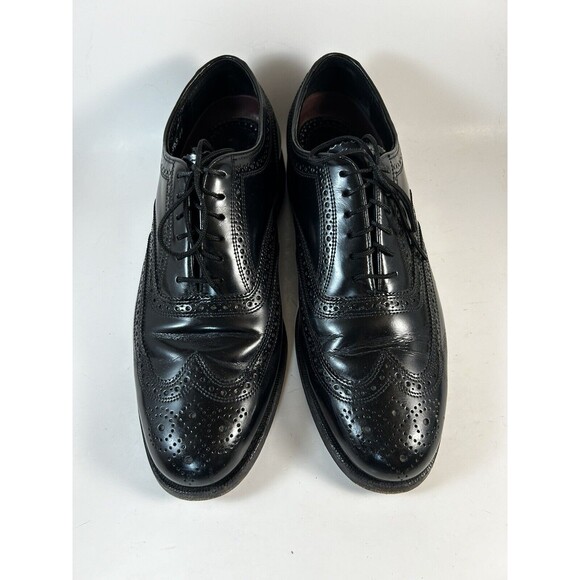 Florsheim Oxford Dress Shoes Mens Size 8D Black Lexington Wingtip Brogue 20381 main image 8